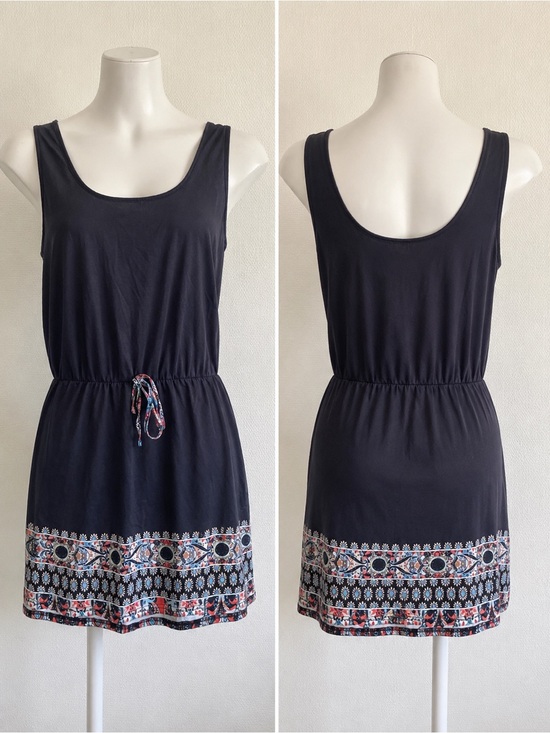 Dresses & Skirts - Black Boho Sleeveless Dress | Size XL | Adjustable Drawstring Waist